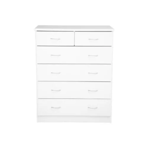 STYLE 6 DRAWER SPLIT CHEST WHITE