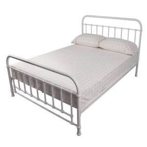 AKIRA DOUBLE METAL BED WHITE