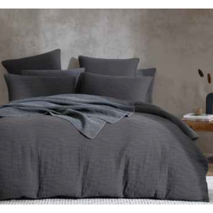 ARIEL CHARCOAL KING QUILT COVER SET