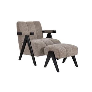 ATLAS ACCENT CHAIR + STOOL FAWN