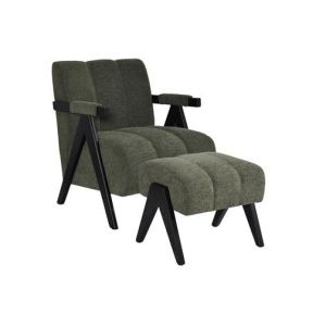 ATLAS ACCENT CHAIR + STOOL GREEN