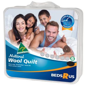 BEDS R US QUEEN WOOL QUILT 500GM