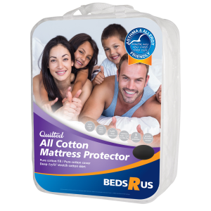 BEDS R US KING SINGLE ALL COTTON MATTRESS PROTECTOR