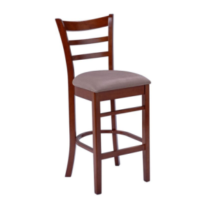 BENOWA 660MM BAR STOOL ANTIQUE OAK CAMEL MICROFIBRE