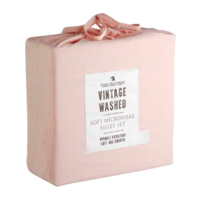 BLAKE & LINDSAY DOUBLE SHEET SET BLUSH