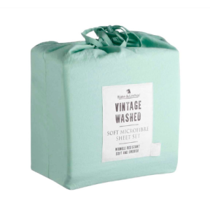 BLAKE & LINDSAY DOUBLE SHEET SET SEA MIST