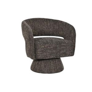 BRUNO SWIVEL ACCENT CHAIR CHOCOLATE