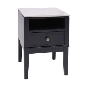 COLUMBIA 1 DRAWER BEDSIDE BLACK