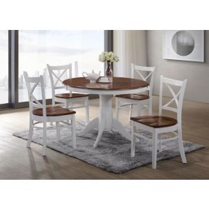 CROSS BACK 5 PIECE 42 INCH ROUND DINING SUITE