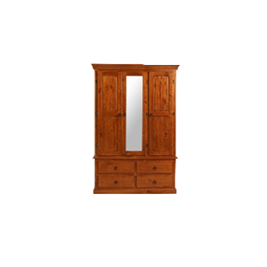 DAWSON 3 DOOR 4 DRAWER LARGE ROBE WITH MIRROR