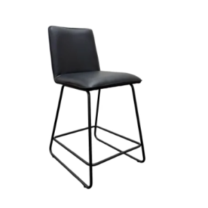 DETROIT BAR CHAIR BLACK BASE BLACK PU SEAT