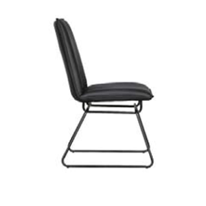 DETROIT DINING CHAIR BLACK BASE PU BLACK