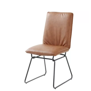 DETROIT DINING CHAIR BLACK BASE PU PAPAYA