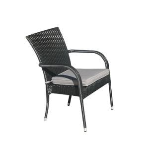 DOVE CURVED ARM CHAIR BLACK GREY