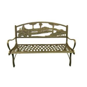 CAST IRON BENCH - FARM SCENE