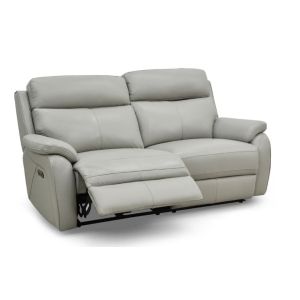 FAVARA 2.5 SEATER DUAL ELECTRIC SOFA 60 LEATHER