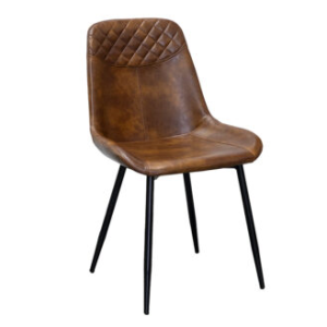 FLEET DINING CHAIR BLACK FRAME RUST SEAT