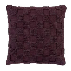 HARRIS SQUARE CUSHION PLUM