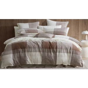 HERITAGE COFFEE KING QUILT COVER SET