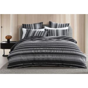 PLATINUM HUNTER CHARCOAL QUEEN QUILT COVER SET