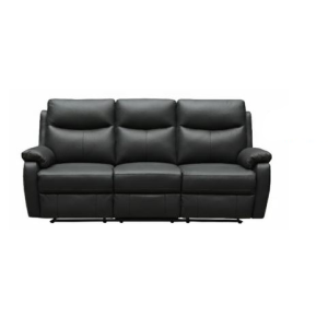 LOCKHART 3RFR SEATER SOFA LEATHER BLACK