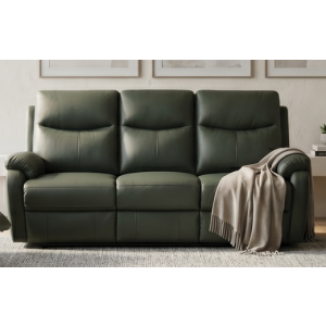 LOCKHART 3RFR SEATER SOFA LEATHER FORREST