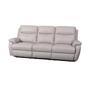 LOCKHART 3RFR SEATER SOFA LEATHER GREY