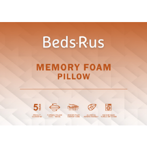BEDS R US SYMMETRY MEMORY FOAM MEDIUM PILLOW