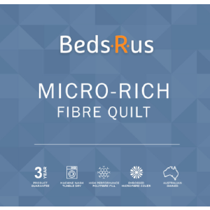 BEDS R US EMBOSSED POLYESTER FIBRE SINGLE QUILT