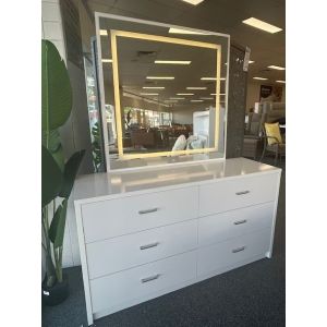 NOOK DRESSING TABLE & MIRROR WHITE