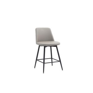 OSLO SWIVEL BAR STOOL GREY PU