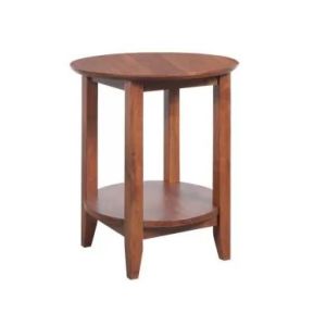 QUADRAT 500MM ROUND LAMP TABLE ANTIQUE MAPLE