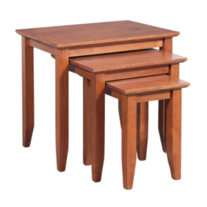QUADRAT NEST OF 3 TABLES ANTIQUE MAPLE