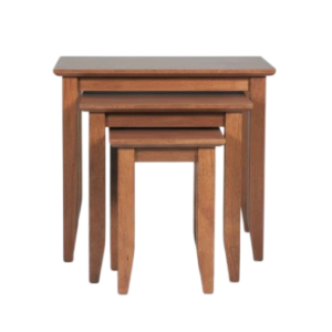 QUADRAT NEST OF 3 TABLES LIGHT WALNUT