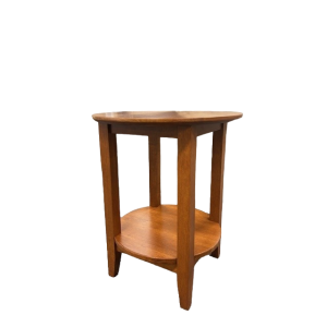 QUADRAT 500MM ROUND LAMP TABLE ANTIQUE MAPLE