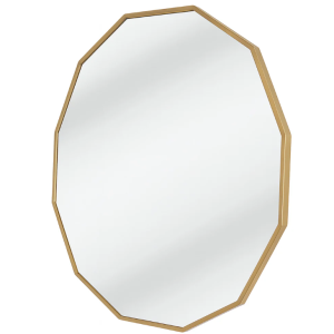REFLECTIONS MIRROR DODECAGON ALUM GOLD