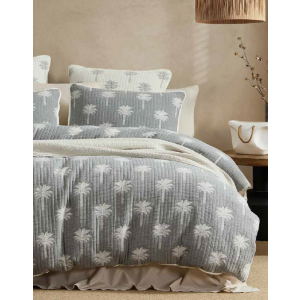 TAHITI CHARCOAL KING QUILT COVER SET