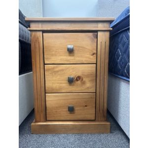 TEXAS 3 DRAWER BEDSIDE