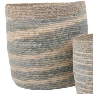 WOVEN BASKET HEATHER NATURAL LARGE