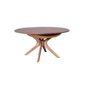 YORK EXT DINING TABLE 1200 TO 1600MM RND/OVAL LIGHT WALNUT