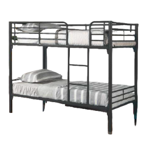 HOUSTON TWIN TWIN SINGLE BUNK BED BLACK