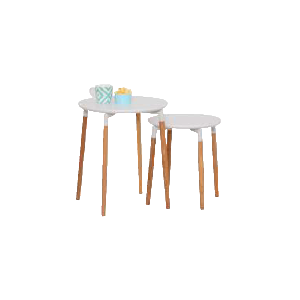 LUKA NEST OF 2 TABLES WHITE