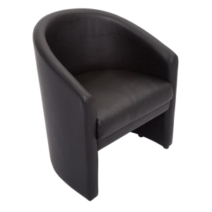 SPACE SINGLE SEATER TUB CHAIR BLACK PU